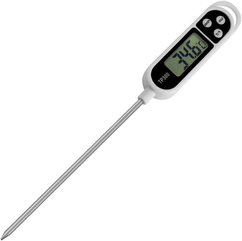 Termômetro digital tipo espeto TP300, com haste de inox e visor digital